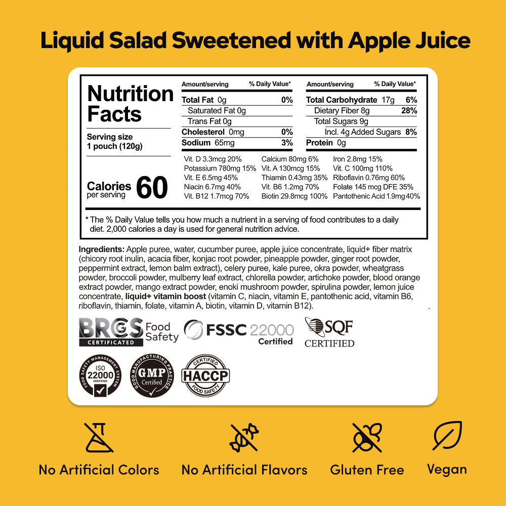 Nutrition facts #only:Sweetened with Apple Juice