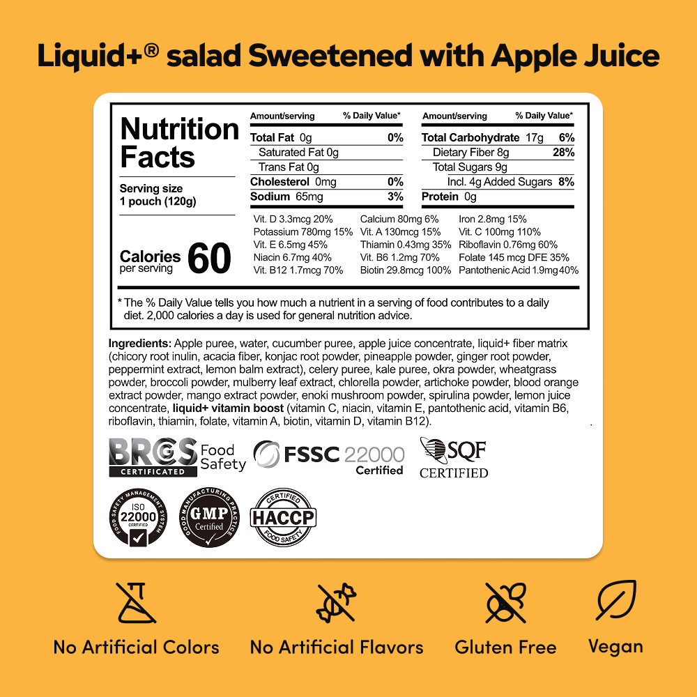 Nutrition facts #only:Sweetened with Apple Juice